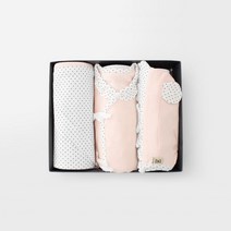 메르베 미니미f 신생아 출산선물세트(배냇저고리+속싸개(기존)+모자)_사계절용