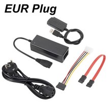 외장cd롬 외장 odd dvd cd 롬 리더기USB 2.0 IDE SATA 2.5 3.5 인치 HD 하드 드라이브 어댑터 변환기 4 핀, 04 EUR Plug