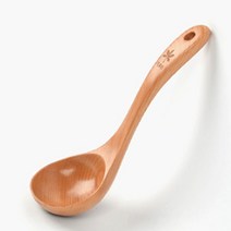 안전한 너도밤나무 국자 나무 우드 미니 중형 우동 동치미 찌개, 사이즈