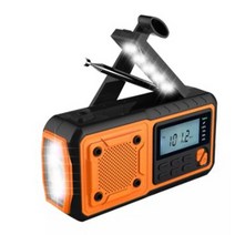 비상발전기 최신 태양 광 발전 핸드 크랭크 dynamo wind up 4000mah 전화 충전기 bank sos amfmnoaa weather pocket for camp, 나 버전