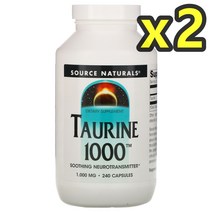 소스내추럴 타우린 1000mg 240캡슐 2개
