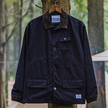 아웃도어 와일드 럭셔리 터틀넥 사파리 점퍼 봄 캐주얼 코트 캠핑 빈티지 코듀로이