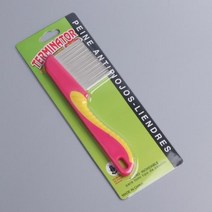 애완견 고양이 이가 방지 빗 구충제 알을 위한 스테인레스 스틸 길고 짧은 바늘 매듭 창살, Long Needle Blister+Blue