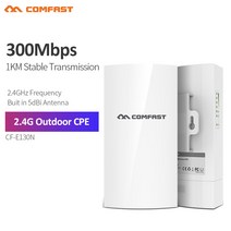 공유기 300Mbps 24G 야외 CPE 라우터 와이파이 액세스 포인트 WDS 무선 와이파이 브리지 범위 익스텐더 와이파이 리피터 IP 카메라 CFE130N, 02 2PCS Cheaper