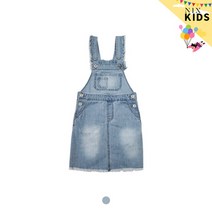 [닉스키즈] [NIXKIDS(여아) 프릴 오버롤 데님스커트(FKNSDRK932M)