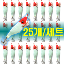 예피싱 25개입 왕눈이 에기 세트 쭈꾸미 갑오징어 문어채비 야광애기, YF16