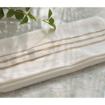스프링앤유 국산 호텔수건 170g, 5개, 스트라이프 베이지