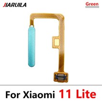 북스캔 100% 지문 메뉴 반환 센서 스캐너 터치 ID 커넥터 홈 버튼 플렉스 Xiaomi Mi 11 10T Lite Pro, [12] Mi 11 Lite Green