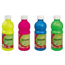 [LEFRANC] REDIMIX LIQUID TEMPERA 500ml/ 레드믹스 형광 과슈 물감 4컬러, 형광 그린