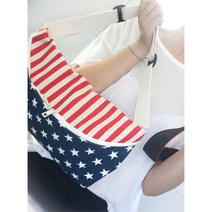 모던 미국/영국 나라 국기 패브릭 슬링백 전동바퀴 바디백 20대출근가방 자전거출퇴근 학생크로스백 힙색