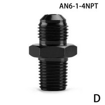 egr 밸브 AN4 AN6 AN8 AN10 ~ 1/8 1/4 3/8 1/2 3/4 NPT 오일 냉각 어댑터 범용 스트레이트 연료 호스 파이, D