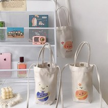 여자 여성 텀블러 파우치 에코백 천 캔버스 숄더 백 가방