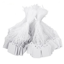 화이트 태그 800개 미니 가격 태그 스트링이 있는 가격 라벨 쓰기 가능한 마킹 태그 선물 가격 의류 주얼리 제품 23 x 13mm, 2.3 x 1.3 cm, White