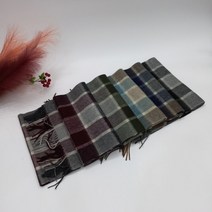 남녀공용 커플 겨울 컬러 체크 울 머플러 목도리 브라운 네이비 블랙 20대 30대 남친 여친 남녀공용 기념일 생일 크리스마스 연말 송년 단체 선물 포장