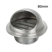 7080100120150mm 외벽 천장 에어 벤트 다양한 크기 덕트 환기 배기 그릴 커버 벤트 방수 캡, 80mm