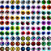 50 pcs 유리 눈 diy 바느질 인형 공예 액세서리 고양이 눈 드래곤 공룡 눈 라운드 카보 숑, 36, 12mm