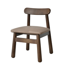 원목 의자 스툴 인테리어 식탁 의자 등받이 의자 1인용 공부의자, 원형 등받이 의자, 호두나무색