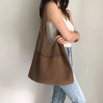 기타 바보사랑[리빙톡톡]15컬러 여성 뜨개 숄더백 에코백 니트 가방 MO219