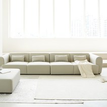 모아이 페블 이지클린 아쿠아패브릭 6인 소파, 모듈형(좌형+우형+중간형2EA)