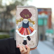 바이핸즈 퀼트 diy키트 패키지 소품 - 소녀 장지갑(로즈), 1개