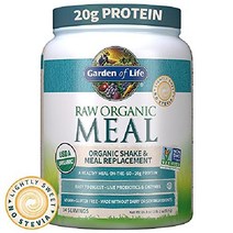 가든오브라이프 Garden of Life 생 유기농 식사 대체 쉐이크 - 초콜릿 식물 기반 비건 단백질 분말 완두콩 새싹 채소 프로바이오틱스 유제품 무료 올인원 쉐이크(여성 및, 살짝 달콤한, 1.14파운드(1팩)