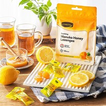 COMVITA 마누카 허니 프로폴리스 목캔디 레몬 꿀맛 40알, 1봉지