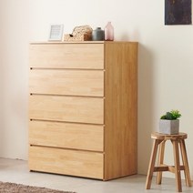 보루네오 하우스 아르메 모던 830 와이드 5단 서랍장, 내추럴