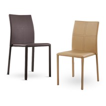 모던체어 4p 가죽 카페 인테리어 식탁의자 3color, 그레이+진베이지