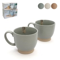 고반 선 머그 2p 300ml 400ml 머그컵 도자기 커피 티 물 주스 컵 잔, (300ml 하버그린)