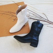 여성 빅사이즈 웨스턴 미들 부츠