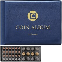 Coin Collection Supplies 수집가를 위한 책 홀더 312 포켓 동전 수집 앨범 20 25 27 30 38 46mm 보관 디스플레이 오거나이저 케이스 화폐 페니 지, blue