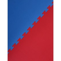 태권도매트 체육관 퍼즐 스포츠 충격흡수 놀이방 바닥 매트, 1m X 1m X 4cm 두께, 크로스 패턴[빨강 파랑]