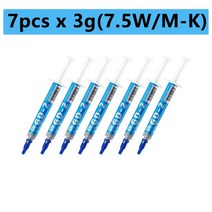 GD007 열 전도성 그리스 페이스트 쿨러 냉각 팬 실리콘 석고 방열판 컴파운드 고성능 6.87.5 Wmk, CHINA_GD-2 7pcs x3g, 16 GD-2  7pcs x3g