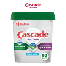Cascade Platinum 캐스케이드 플래티넘 식기세척기용 캡슐세제 액션팩 92개 1.45kg