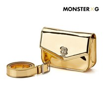 몬스터지 MB22BPG-90 고광택 폴리에스터 여성용 볼파우치 거리측정기케이스 벨트백 골드 구매EVENT + 스페셜 선물용 패키지 제공