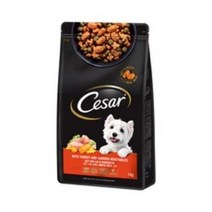 시저 칠면조 애견사료, 2개, 1kg