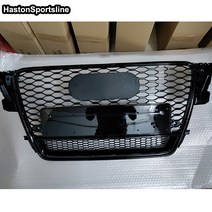 아우디 A5 B8 S5 S라인 카 레이싱 그릴 프론트 범퍼 엔진 그리드 2007 2008 2010 2011 Quattro Style Not Fit RS5, [03] Black frame