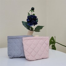 셀러허브(잡화) [라일리] Rly 패브릭 화장품파우치 원단 메이크업파우치 퀼팅 누빔