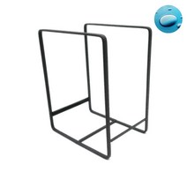 SOCEAN 1단꽂이 스텐 접시 렉 그릇 정리 검정 L 식기 건조대 주방 정리 용품 선반 받침대 디시랙 코너 스탠드 도마걸이 토스트랙 수납 싱크대 소품 카페 식당 용품