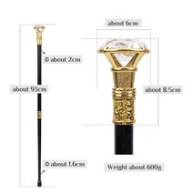 호신 지팡이 악마 해골 노인 효도 용품 어르신 동물 무대, 검이없는 황금 다이아몬드 더블 섹션, 1개