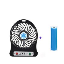 Xiaomi-휴대용 미니 팬 에어 쿨러 배터리 작동 USB 충전 데스크탑 3 모드 속도 조절, 08 black with battery