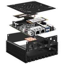 P미니 PC 6W 저전력 인텔 N3050N360 쿼드 코어 스레드 X86 소프트 라우터 2*000M Lan 포트 HD-MI 출력 금속, 01 Develop Mainboard_03 EU, 01 N3050