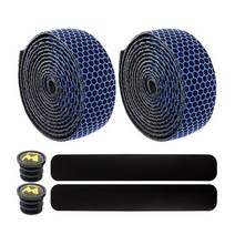 자전거 핸들 바 테이프 1 쌍 도로 미끄럼 방지 실리카 젤 EVA 충격 흡수 사이클링 랩 엔드 플러그 도매, blue