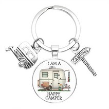 미니트레일러 미니카고트레일러 캠핑 트롤리 웨건 2022 새로운 귀여운 캠핑 왜건 키 체인 트레일러 post, 한개옵션1, 06 6