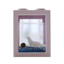 세남자바스켓 국산 마리모 키우기 4구 북극의꿈 DIY 블럭 세트, 물개+4구블럭(흰색)