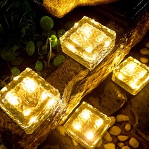 공간하우스 태양광전등 매립등 태양열 매입등 얼음 계단등 야외조명 STSS23L, 초록빛