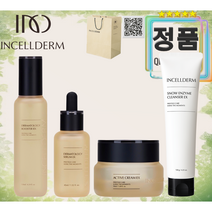[인셀덤 본점] 정품QR인증 완료 / 당일발송 - 4종 BASIC SET [ 부스터+세럼+크림+클렌저] + 고급종이백 / 탄력 모공청소 폼 세안제 INCELLDERM, 1개