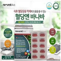 혈당엔바나바 혈당 조절 바나바 잎 추출물 분말 가루 코로솔산 캡슐 식후 혈당상승 억제 낮추는 당케어 보조제 아연 셀렌 크롬 당뇨에좋은 항산화 건강기능식품, 87g (60정 x 2개/120정) 4개월분