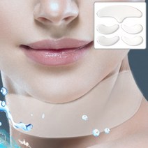 제이블릭 100% 의학용 실리콘 목주름 주름 패치 미간 눈가 눈밑 팔자 리프팅 테이프 스티커, 의학용 실리콘 얼굴 5pcs+목1pcs