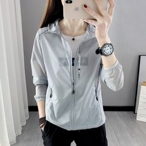 에버유어스 여성 여름 바람막이 자외선차단 후드 집업 은색